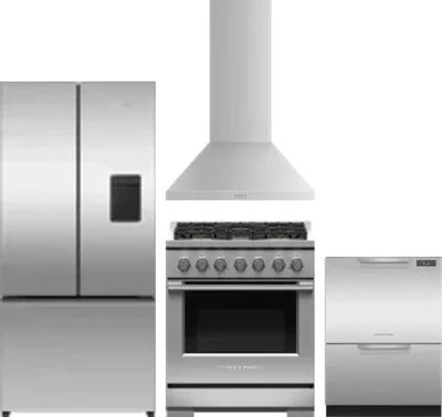 4 Piece Package Includes Refrigerator, Range, Hood And Dishwasher